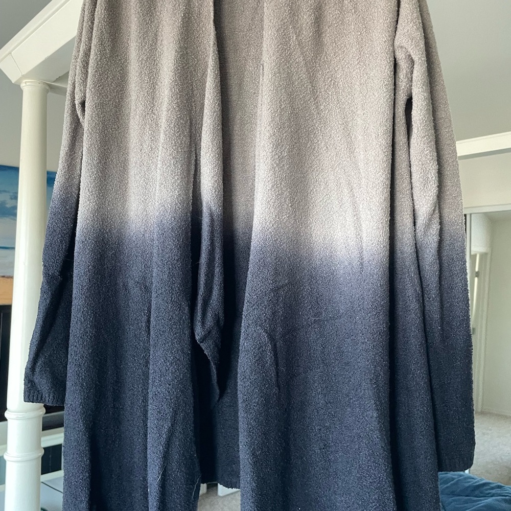 Barefoot Dreams Gray and Black Ombre Cardigan